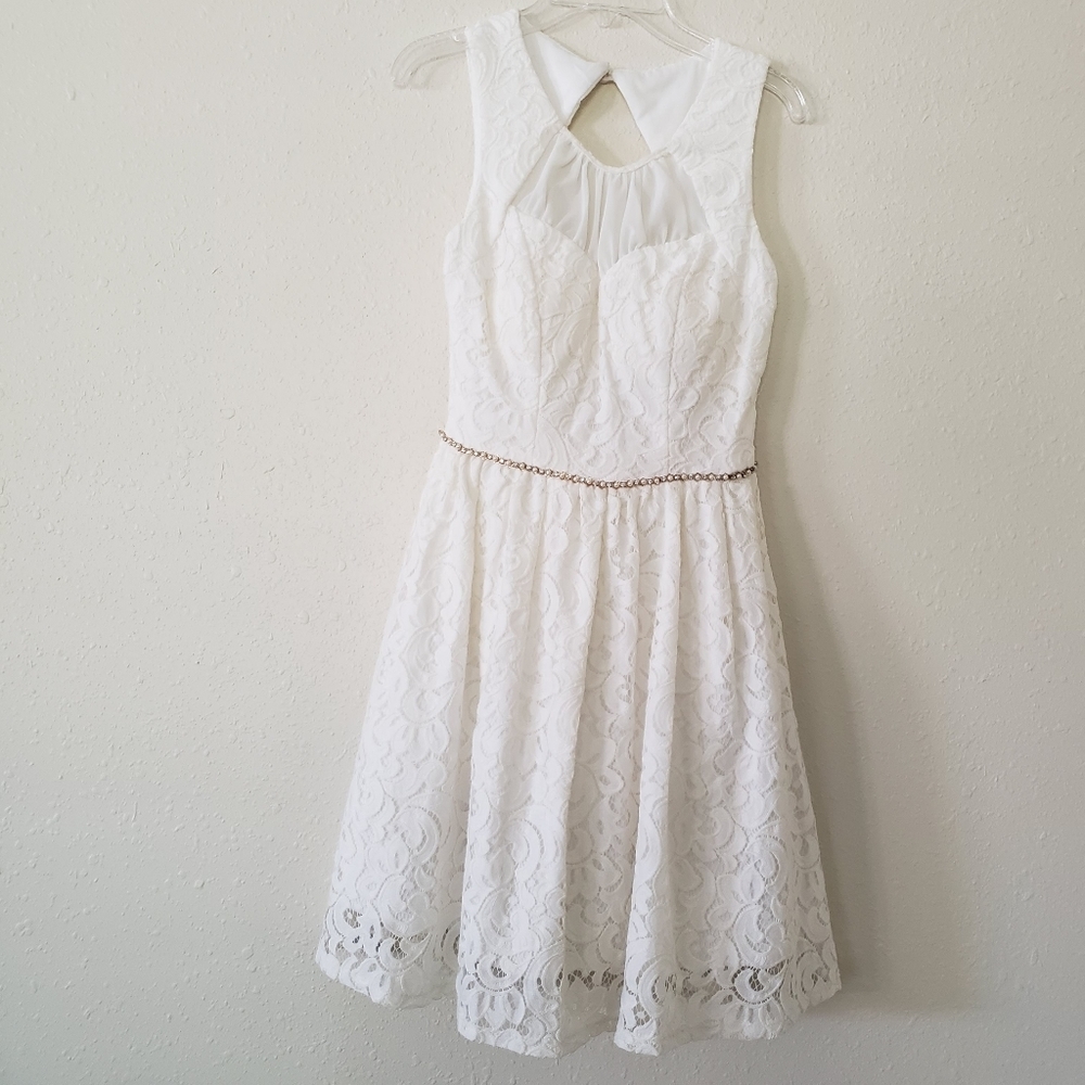 Jody Kristopher Dress  Mini Lace Dress NWOT PARTY Dress embellished fit flare